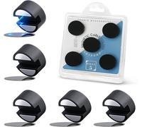 Maveek 5 clips magnéticos para cables, clips de alambre adhesivos fuertes para gestión de cables, organizadores de cables, clips para ordenar cables para escritorio, oficina, hogar, coche (negro)