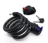 Maveek Antivol pour vélo en acier enroulé, câble avec serrure à clé intégrée, 1,2 m, 1M Cable Lock