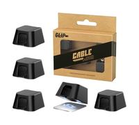 Maveek Clips magnéticos para cables, 5 clips magnéticos para organización de cables, organizadores de cables, clips magnéticos para ordenar cables con placa de metal autoadhesiva para escritorio