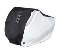 Maveek Funda para bicicleta 210D de tela Oxford gruesa para 3 bicicletas, impermeable, a prueba de polvo, resistente a los rayos UV, borde plateado y negro, solución de almacenamiento híbrida
