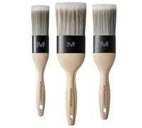 Maverick 190 Series X - Juego de 3 Pinceles Profesionales de Corte Recto Ovalado Memex con Madera FSC, Juego de 3 Piezas de 1.5 Pulgadas, 2 Pulgadas, 2.5 Pulgadas