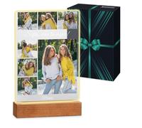 Maverton 3D Cuadro Personalizado con Foto y Texto - Luz LED Lampara de Mesita de Noche - San Valentin Boda Aniversario Pareja, Hombre y Mujer, Dia Del Padre Regalos - 21 x 30 cm o 15 x 22 cm, USB-A