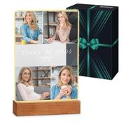 Maverton 3D Cuadro Personalizado con Foto y Texto - Luz LED Lampara de Mesita de Noche - San Valentin Boda Aniversario Pareja, Hombre y Mujer, Dia Del Padre Regalos - 21 x 30 cm o 15 x 22 cm, USB-A