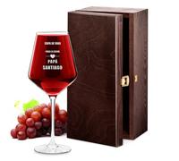 Maverton Copa De Vino Grabado - Cristal - Regalos San Valentin Hombre - Regalos Originales Para Hombre - Regalos Hombre Cumpleanos - Regalo Padre - 530 ml