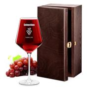 Maverton Copa De Vino Grabado - Cristal - Regalos San Valentin Hombre - Regalos Originales Para Hombre - Regalos Hombre Cumpleanos - Regalo Padre - 530 ml