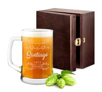 Maverton Jarra Cerveza - Grabado Personalizado - Regalos San Valentin Hombre - Regalos Originales para Hombre - Amigo, Marido, Padre, Beer Lover - Talla 15cm x 9cm - 500ml