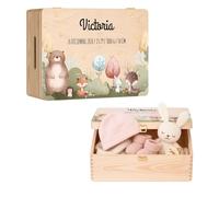 Maverton Personalized Wooden Keepsake Box for Baby Essentials - Ideal for Baby Girl and Boy Gifts - Available in Two Sizes: L or XL - Perfect for New Mom Gifts - Animal