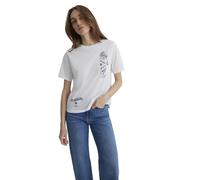 Mavi Beach Printed T-Shirt, Blanco Antiguo, XL Women's