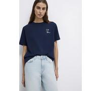 Mavi Camiseta Mujer Graphic Printed Fashion Jersey, Azul Marino, Talla S