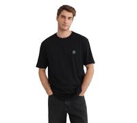 Mavi Damen Logo Embroidery tee T-Shirt, Black, XXL