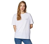 Mavi Damen Logo tee T-Shirt, White, M