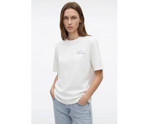 Mavi Damen Women Printed Tshirt Camiseta, Blanco Antiguo, S