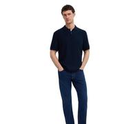 Mavi Hombre Polo Neck Knit T-Shirt, Total Eclipse, L