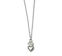 Mavi jewel Collar hombre mujer de acero con colgante corazón sagrado medida collar 45 cm envío gratis, L, Acero inoxidable, Acero.