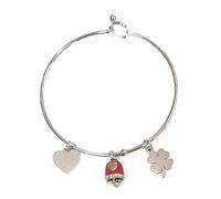 Mavi jewel Pulsera de mujer de acero con cascabel de la suerte, caja incluida, L, Acero inoxidable