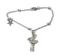 Mavi jewel Pulsera de mujer de acero con péndulo bailarina tamaño ajustable envío gratis, 48 l, Acero aleado