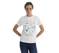 Mavi Mujer Astrology Printed Tshirt Shirt, Antique White, L
