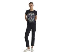 Mavi Mujer Butterfly Printed T-Shirt Shirt, Black, L