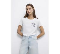 Mavi Mujer Cat Printed Graphic T-Shirt Camiseta, Antique, S