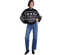 Mavi Mujeres Crew Neck Sweater Jersey, Antique White, XXL - Ugly Christmas Sweater - Weihnachtsjersey