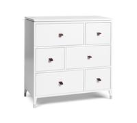 Mavis Cómoda Abisko Blanco. 6 cajones.asa de piel de alce