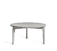 Mavis Mesa de centro Höllviken Ø80 cm Piedra caliza. base de metal color hueso claro