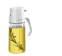 MAVISMOON TU ESTILO, TU REFLEJO Aceitera, pulverizador aceite spray 2en1, antigoteo, dosificador y difusor, utensilio de cocina/freidora de aire, dispensador, botella dispensadora, vinagrera (Blanco)