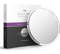 Mavoro Espejo Aumentador 15 cm con 3 ventosas Fuertes | Aumento 15X | Espejo de Maquillaje y cosméticos de Viaje portátil (15X)