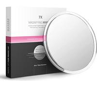 Mavoro Espejo Aumentador 15 cm con 3 ventosas Fuertes | Aumento 7X | Espejo de Maquillaje y cosméticos de Viaje portátil (7X)