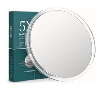 Mavoro Espejo de Aumento de 9 Pulgadas con 3 ventosas Fuertes | Aumento 5X | Espejo portátil de Maquillaje y cosméticos de Viaje (5X)