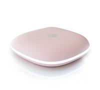Mavoro Espejo de Maquillaje Pequeño, de Viaje, con Luz LED | Recargable | Aumento de 1x/10x | Espejo Portátil Plegable, de Bolsillo, con Sensor Táctil, USB (Rosa Celestial)