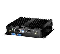 Mavsloly Mini PC sin Ventilador con Core i7-5500U, 8G RAM 128G SSD, Compatible con módulo 4G/Pantalla Dual/Red Gigabit Dual, computadora Industrial con Win10 Pro