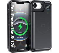 Mavulo Funda de batería para iPhone 16e, cargador portátil USB-C de 8000 mAh, compatible con CarPlay, sincronización de datos, funda de carga recargable compatible con iPhone 16e de 6.1 pulgadas