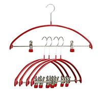 MAWA Barra para Pantalones, Rojo, Juego de 5