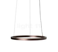 Mawa Berliner Ring, lámpara de suspensión LED Downlight, anillo bronce/florón bronce - ø60 cm/30 cm - downlight - regulable corte de fase - 42 W