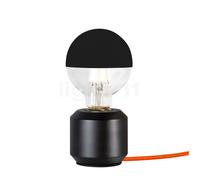 Mawa Oskar, lámpara de sobremesa, negro mate/naranja - con interruptor - sin bombilla