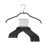 MAWA Percha, Acero al Carbono, cloruro de polivinilo (PVC), Negro, Juego de 10