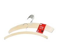 MAWA Perchas de Madera, Set de 10 Perchas Ahorra Espacio de Madera de Haya Certificada FSC®, Ideales para Camisas, Blusas, Trajes y Chaquetas, 42 cm, Natural