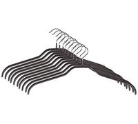 MAWA Perchas de Ropa, para Niños, Silhouette F, Set de 10 Unidades, Antideslizantes Que Ahorran Espacio, para Camisas, Camisetas y Blusas, Giratorias 360°, 28 cm, Negro
