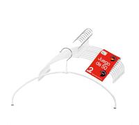 MAWA Perchas Light, Set de 50 Perchas Ahorra Espacio y Antideslizantes, Ideales para Camisetas, Tops y Suéteres Ligeros, Gancho Giratorio 360°, 40 cm, Blanco