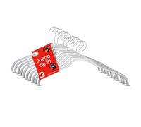 MAWA Perchas, Set de 10 Perchas Ahorra Espacio y Antideslizantes, Ideales para Camisas y Blusas, Gancho Giratorio 360°, Revestimiento Antideslizante, 41 cm, Blanco