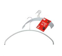 MAWA Perchas, Set de 10 Perchas Ahorra Espacio y Antideslizantes, Ideales para Camisetas y Suéteres, Gancho Giratorio 360°, Revestimiento Antideslizante, 46 cm, Platedo