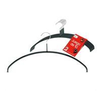 MAWA Perchas, Set de 10 Perchas Ahorra Espacio y Antideslizantes, Ideales para Camisetas y Suéteres, Gancho Giratorio 360°, Revestimiento Antideslizante, 40 cm, Negro
