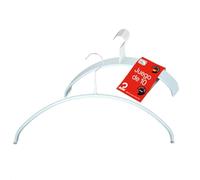 MAWA Perchas, Set de 10 Perchas Ahorra Espacio y Antideslizantes, Ideales para Camisetas y Suéteres, Gancho Giratorio 360°, Revestimiento Antideslizante, 36 cm, Blanco