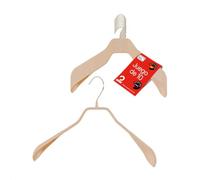 MAWA Perchas, Set de 10 Perchas Metálicas Ergonómicas, Ideales para Abrigos, Chaquetas, Blazers y Trajes, Gancho Giratorio 360°, Revestimiento Antideslizante, 42 cm, Latte