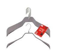 MAWA Perchas, Set de 10 Perchas Metálicas Ergonómicas, Ideales para Abrigos, Chaquetas, Blazers y Trajes, Gancho Giratorio 360°, Revestimiento Antideslizante, 42 cm, Gris Piedra
