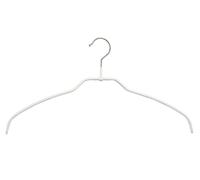 MAWA Perchas, Set de 20 Perchas Ahorra Espacio y Antideslizantes, Gancho Giratorio 360°, Ideales para Blusas, Camisas y Camisetas, 36 cm, Blanco, Fabricadas en Alemania