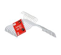 MAWA Perchas, Set de 50 Perchas Ahorra Espacio y Antideslizantes, Ideales para Camisas y Blusas, Gancho Giratorio 360°, Revestimiento Antideslizante, 41 cm, Blanco