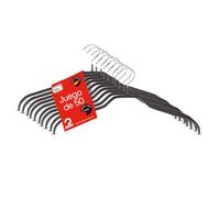 MAWA Perchas, Set de 50 Perchas Ahorra Espacio y Antideslizantes, Ideales para Camisas y Blusas, Gancho Giratorio 360°, Revestimiento Antideslizante, 41 cm, Negro