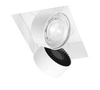 Mawa Wittenberg 4.0, lámpara de techo cuadrangular a ras del marco de 2 focos LED, blanco mate - incl. driver
